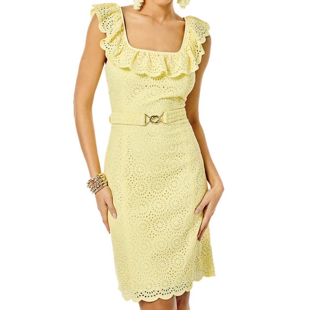 Lilly Pulitzer Ryann Eyelet Shift Dress Size 4